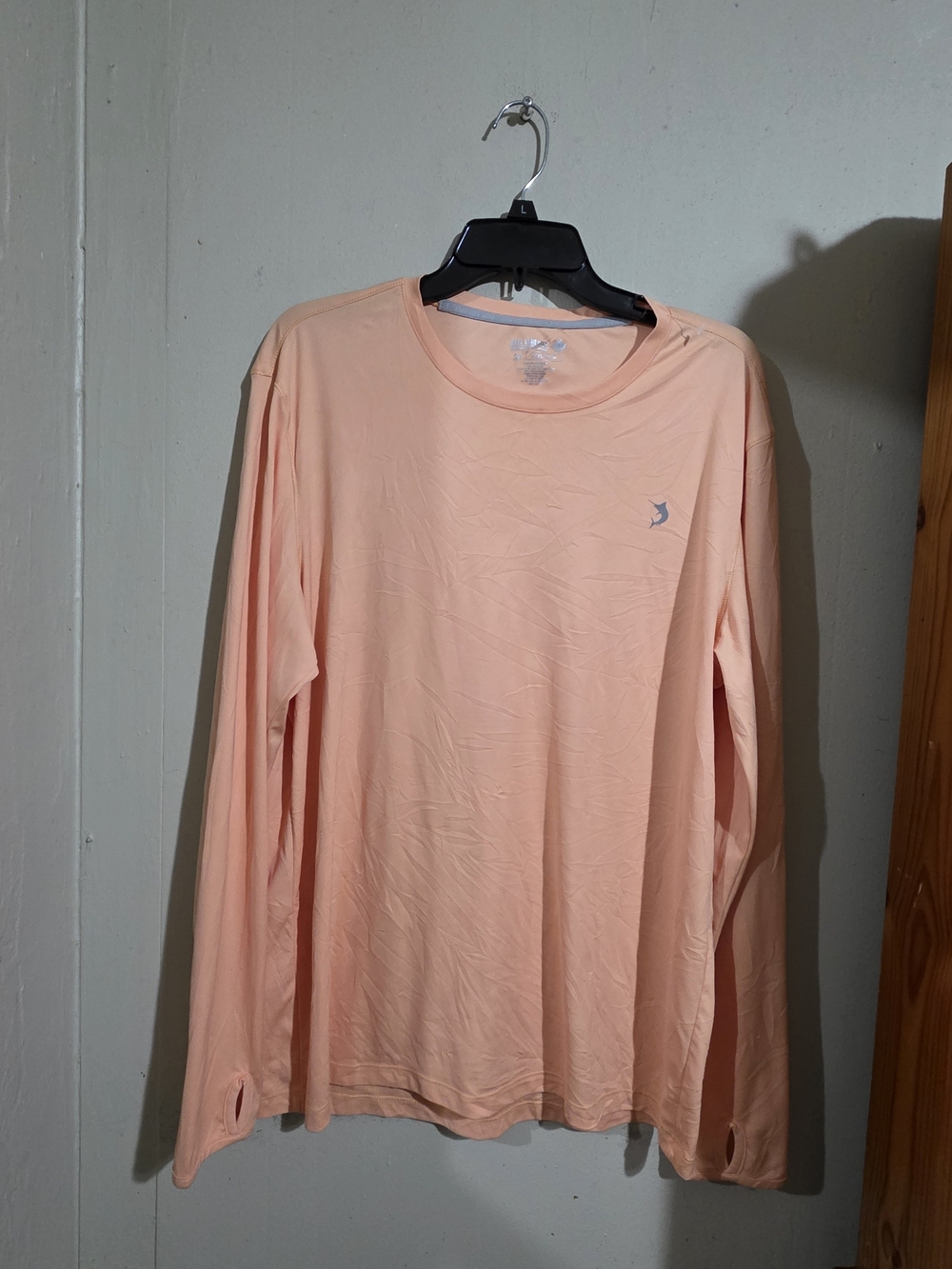 Reel Legends Women's Long Sleeve Crew Neck Shirt - Peach Used Size M